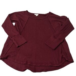 Women’s Full Tilt Burgundy Blouse - Size XL